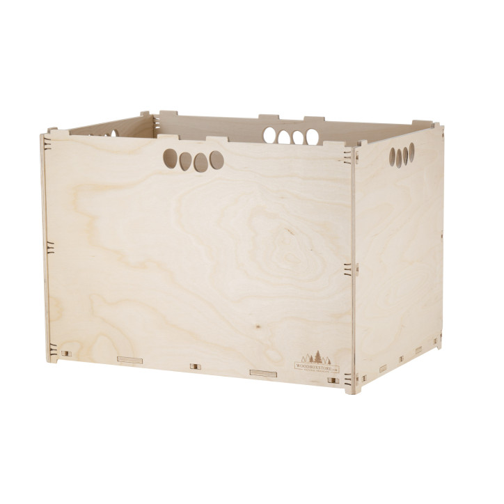 85 liter storage box 60x40x42cm with lid - Eucalyptus