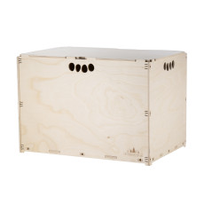 85 liter storage box 60x40x42cm with lid - Eucalyptus