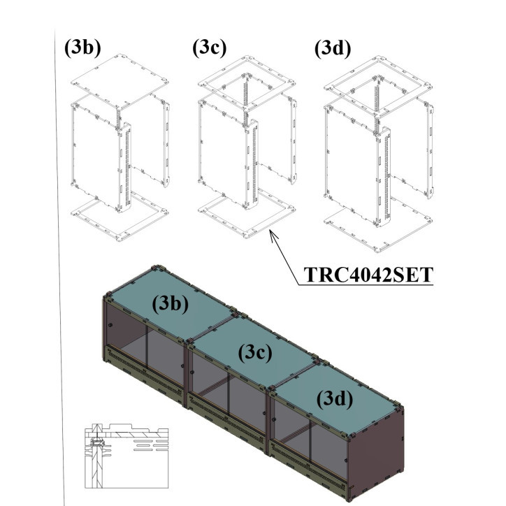 Sada pro horizontální prodloužení dřevěných terárií TR604042